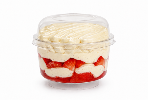 Verrine cu capsuni desert la pahar